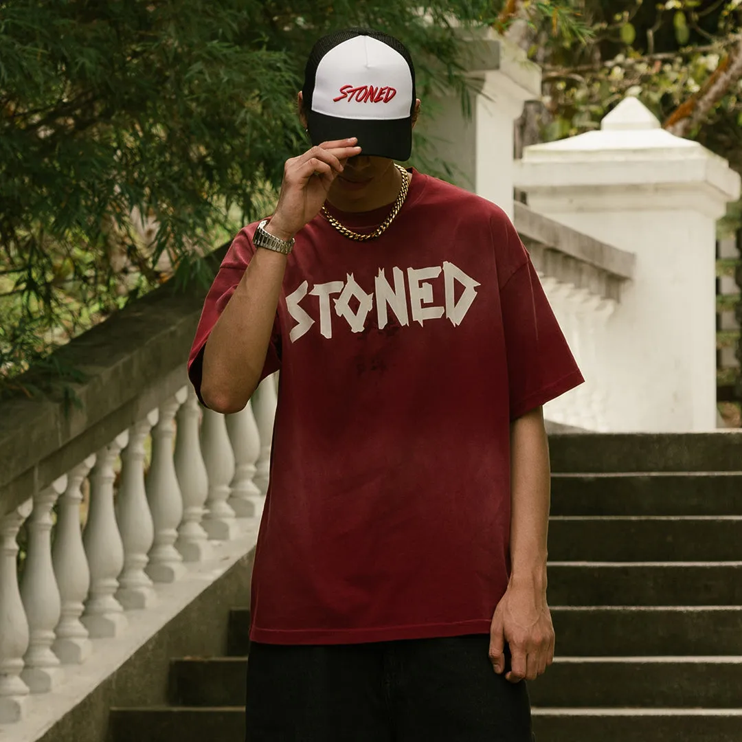 Golden Jade : Stoned Tape Wash Tee Red sold by Stone & Co. product image thumbnail 2
