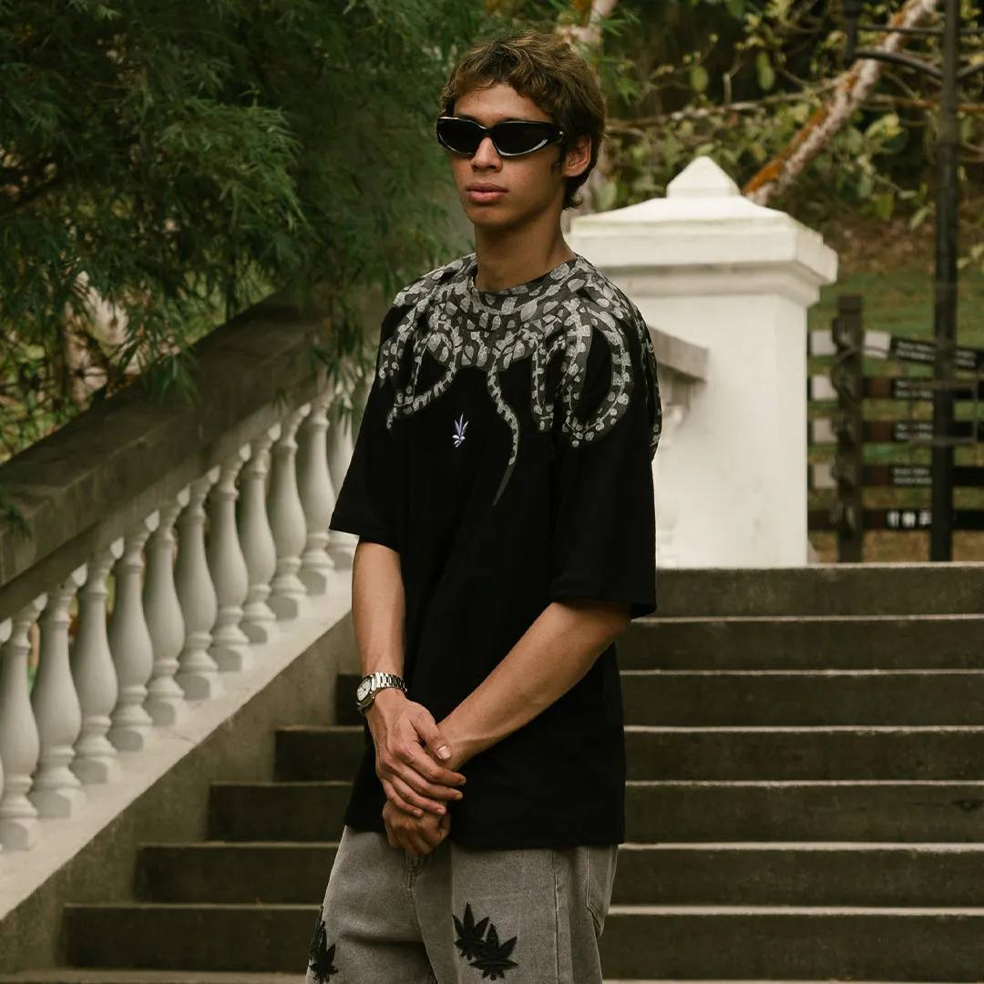 Golden Jade : All Over Snake Tee Black sold by Stone & Co. product image thumbnail 5