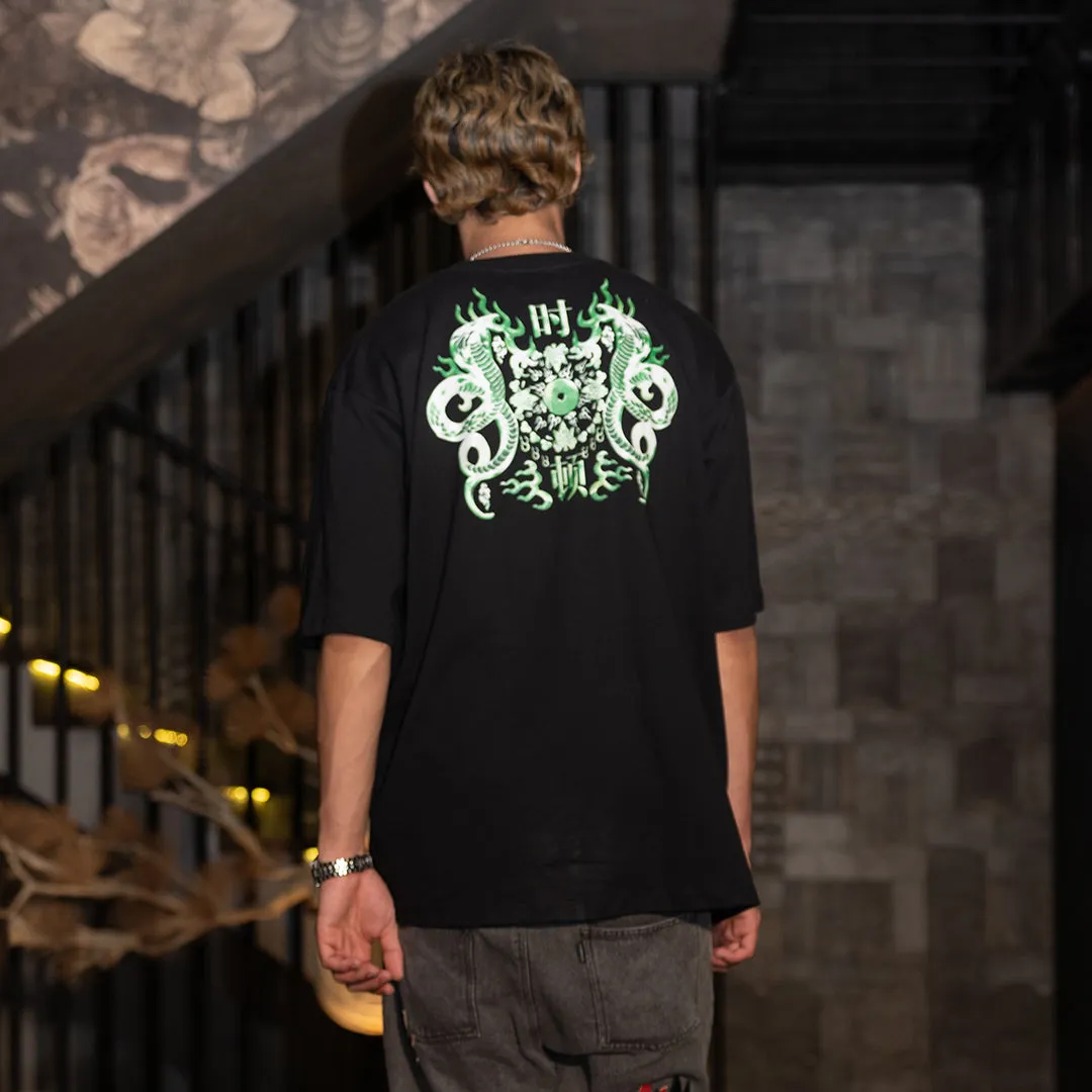 Golden Jade : Duo Snake Tee Black sold by Stone & Co. product image thumbnail 2