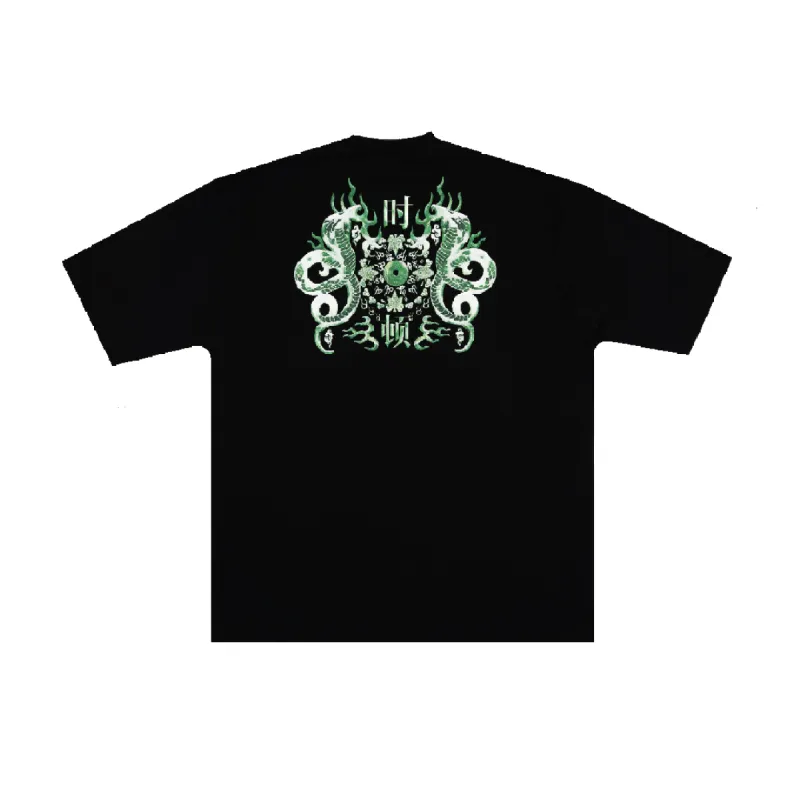 [KVIN PROMO] Golden Jade : Duo Snake Tee Black sold by Stone & Co.
