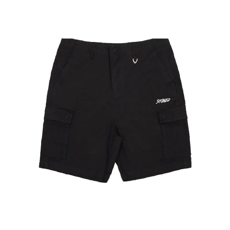 Blessed25 : Cargo Shorts Black sold by Stone & Co.