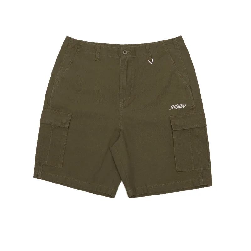 Blessed25 : Cargo Shorts Olive sold by Stone & Co.