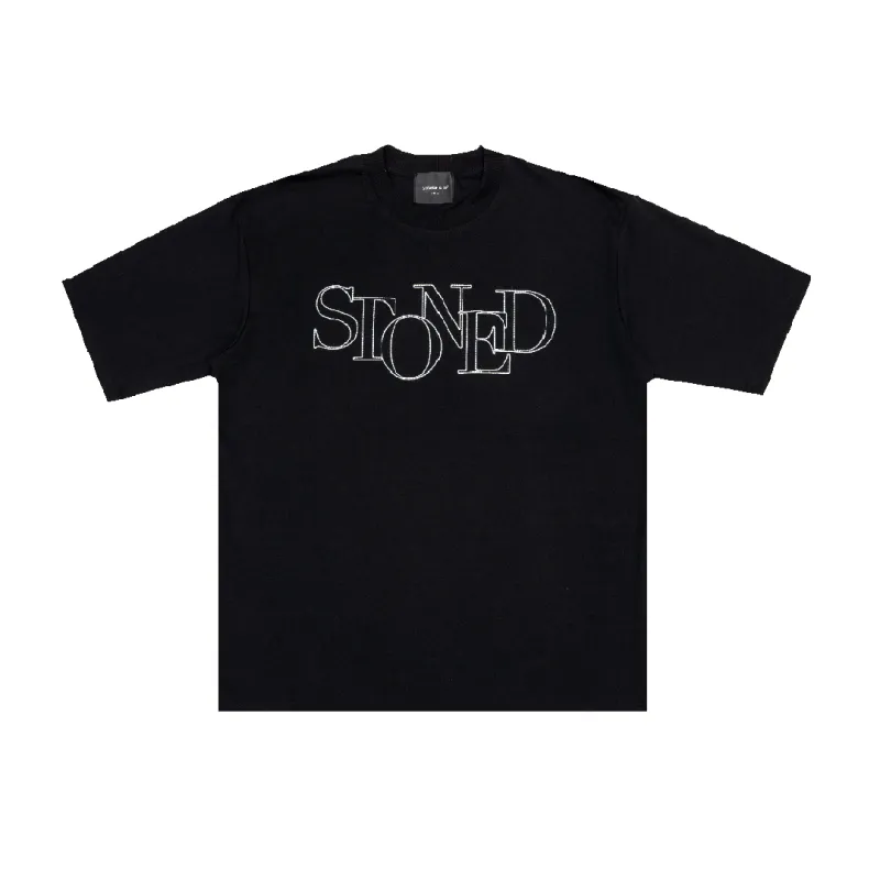 Blessed25 : Unfinished Logo Tee Black sold by Stone & Co.