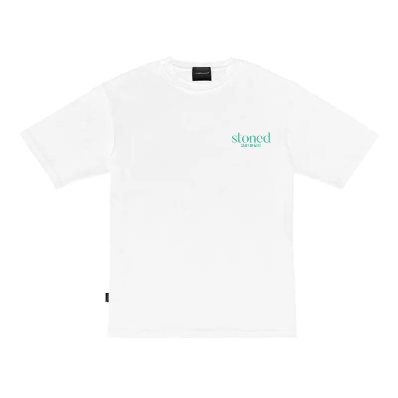 Stoned Originals : Basic Logo Tee White Tiffany sold by Stone & Co.