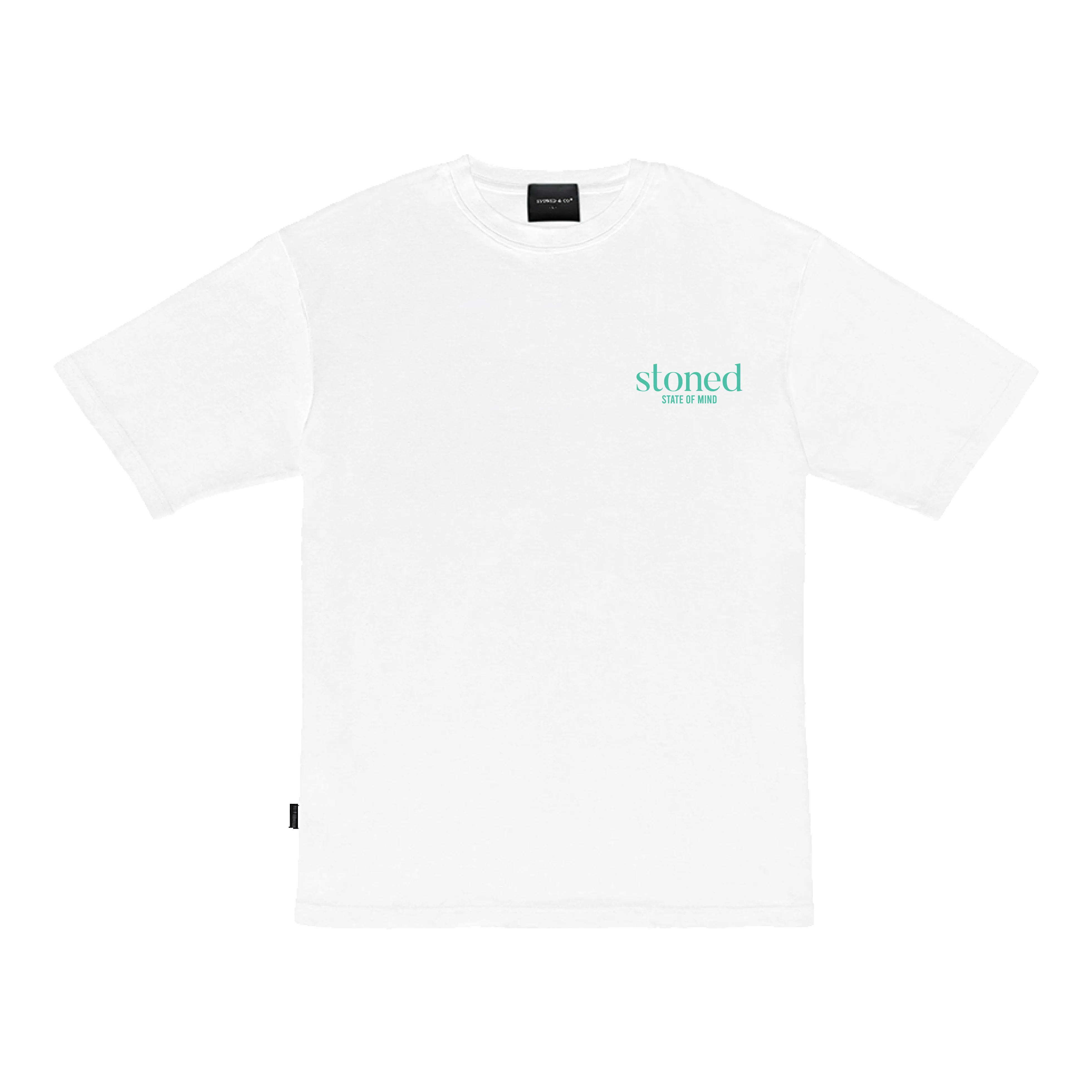 Stoned Originals : Basic Logo Tee White Tiffany sold by Stone & Co.