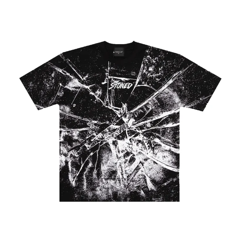 Blessed25 : Shattered Tee Black sold by Stone & Co.