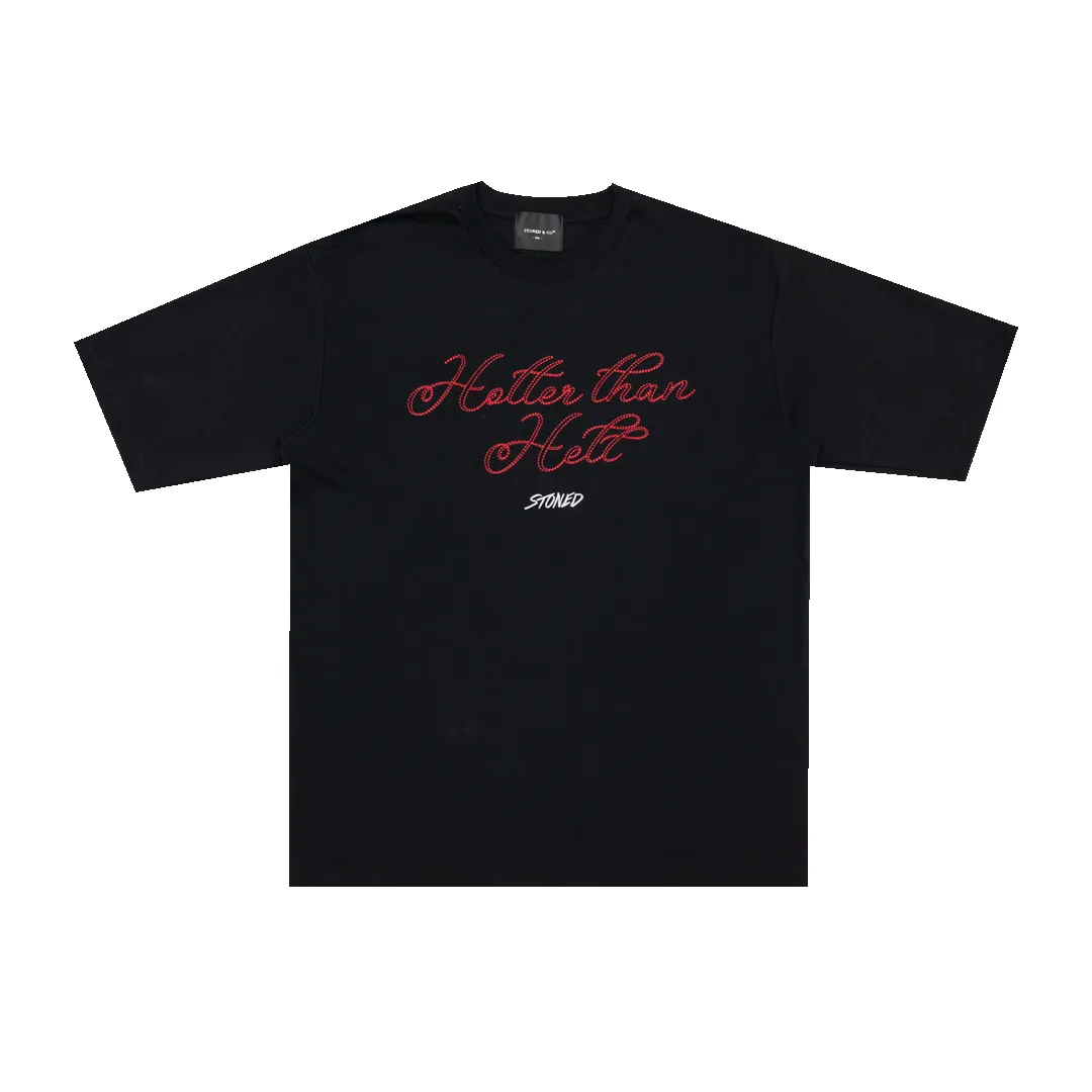 Stoned x Ms Puiyi : Hotter Than Hell Tshirt Black sold by Stone & Co.