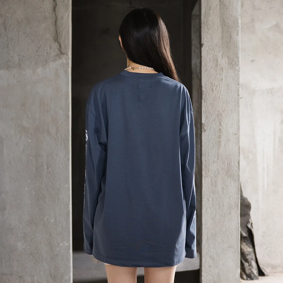 WBB25 : Letter L/S Tee Navy sold by Stone & Co. product image thumbnail 5