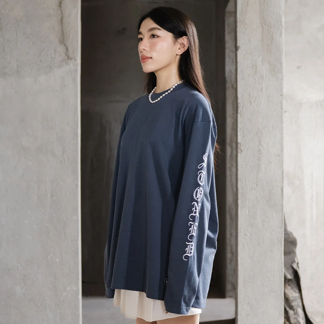 WBB25 : Letter L/S Tee Navy sold by Stone & Co. product image thumbnail 4