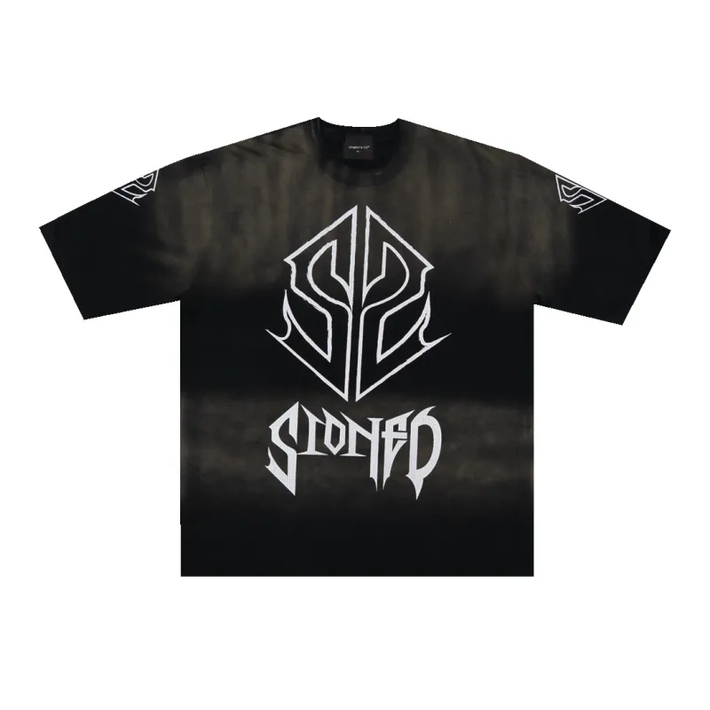 WBB25 : SS Metal Tee Washed Black sold by Stone & Co.