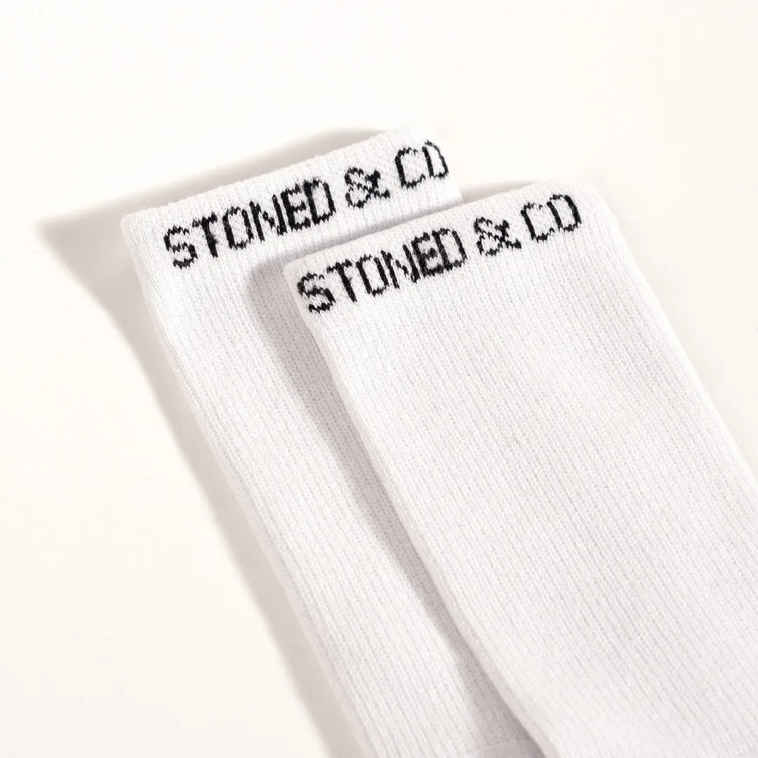 Stoned : Signature Socks White sold by Stone & Co. product image thumbnail 2