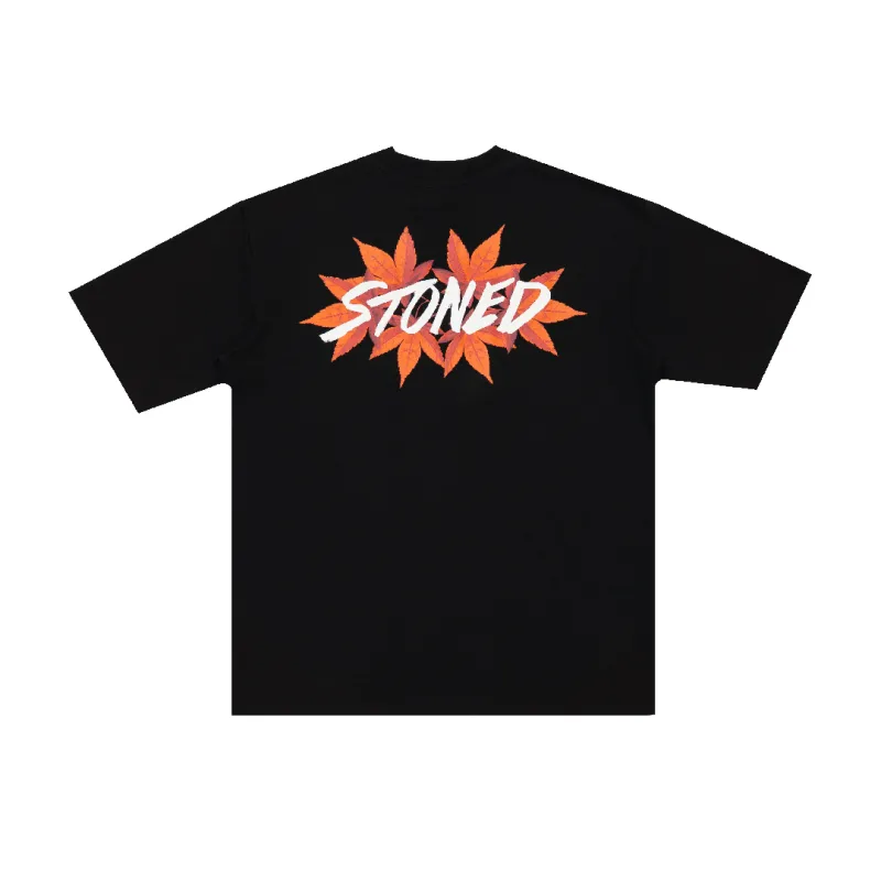 Milestoned : Twlve Maple Tee Black sold by Stone & Co.