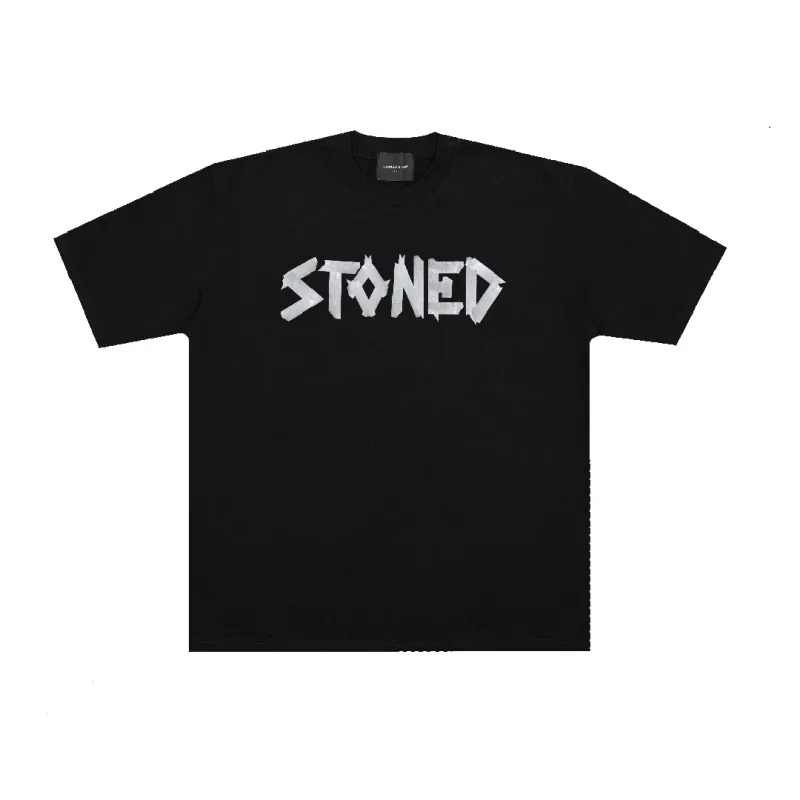 Milestoned : Tape Tee Black sold by Stone & Co.