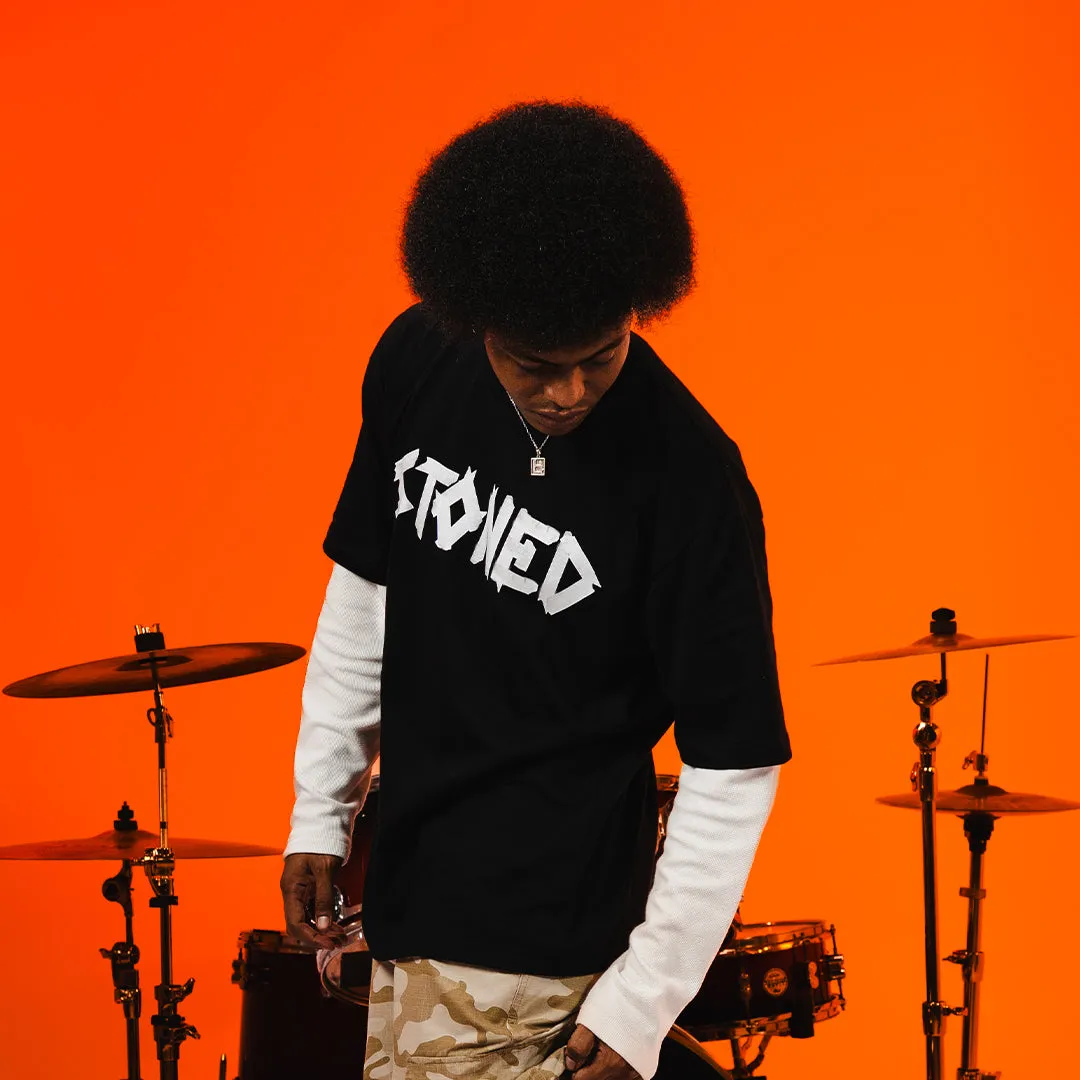 Milestoned : Tape Tee Black sold by Stone & Co. product image thumbnail 5