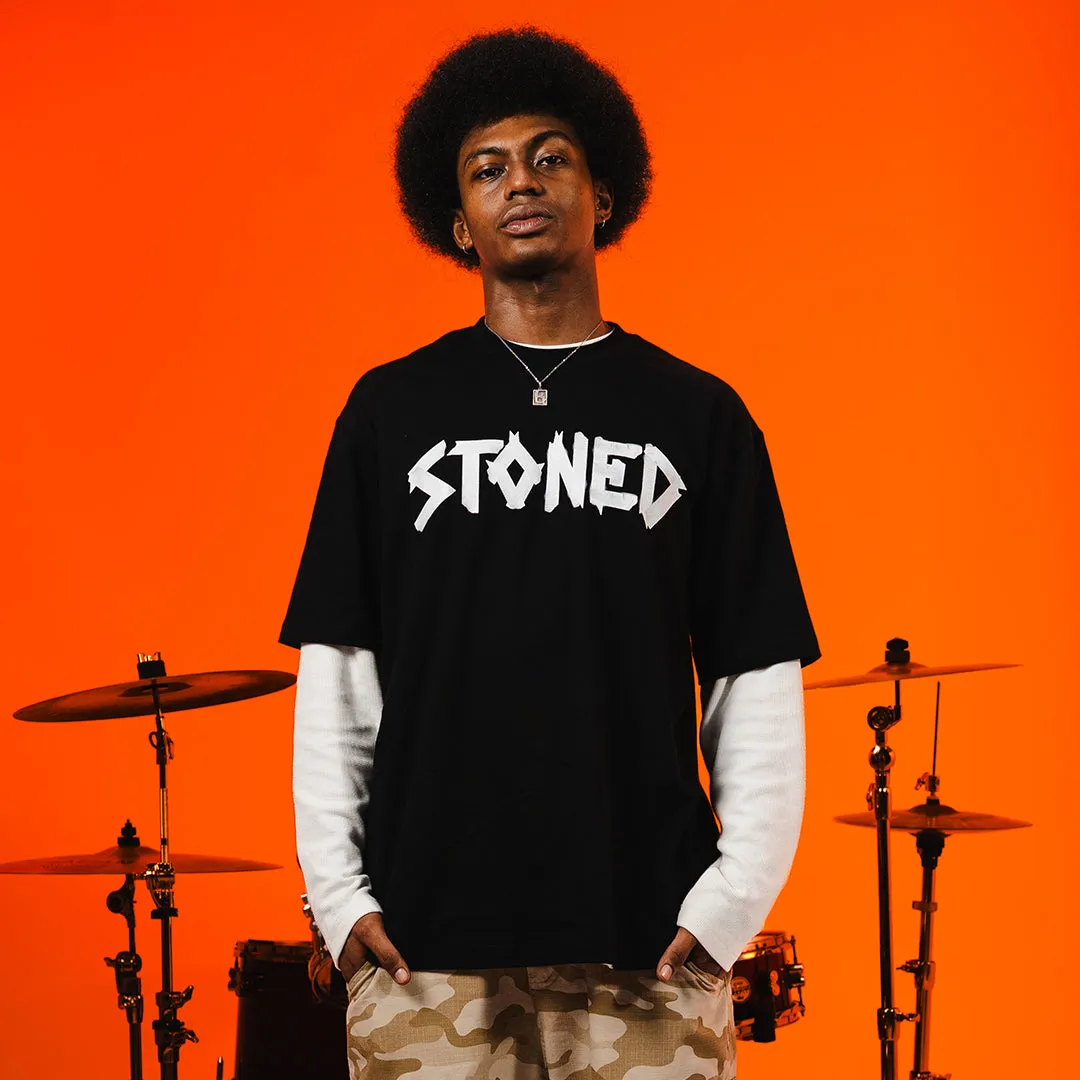 Milestoned : Tape Tee Black sold by Stone & Co. product image thumbnail 2