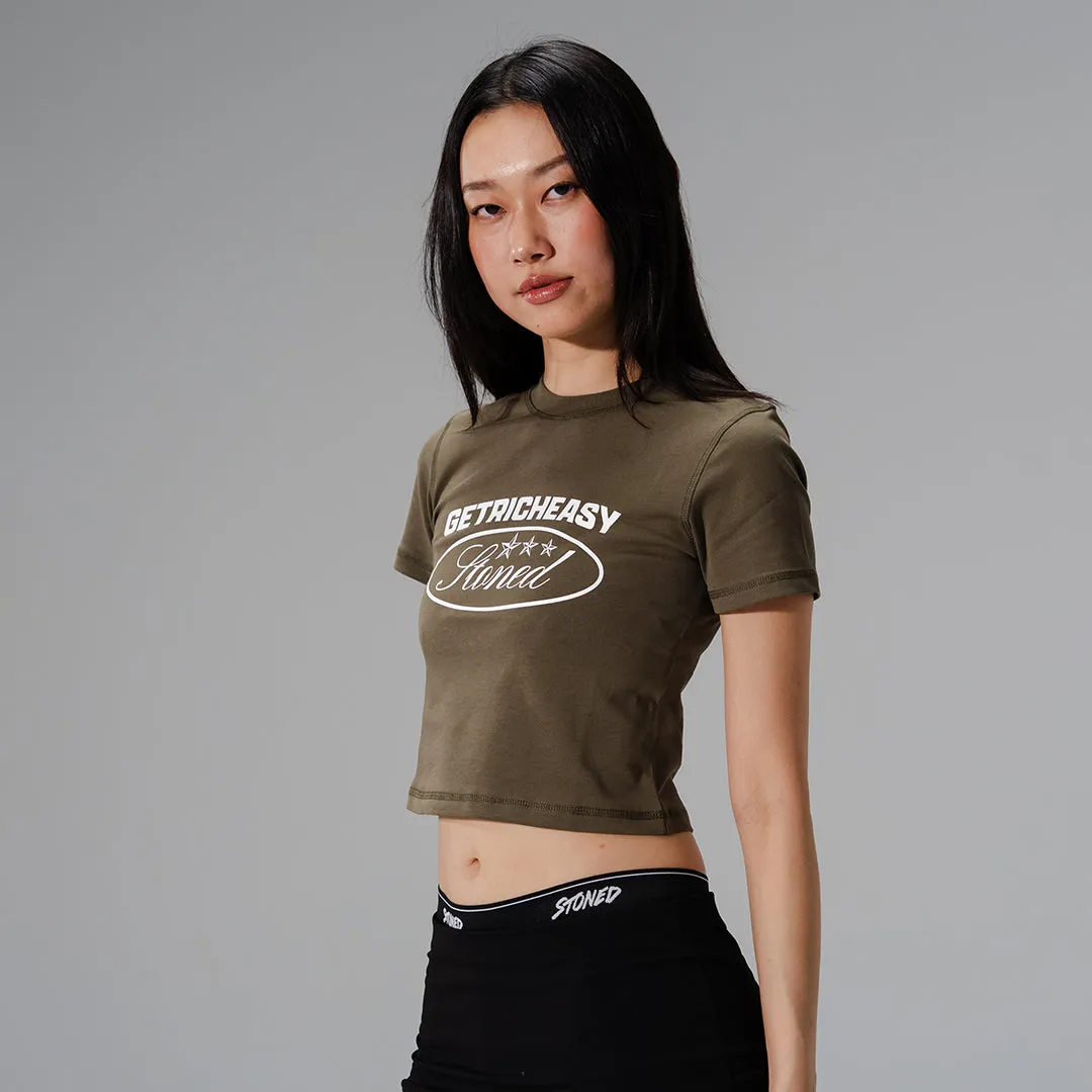 Stoned x GRE : Crop Top Olive sold by Stone & Co. product image thumbnail 4