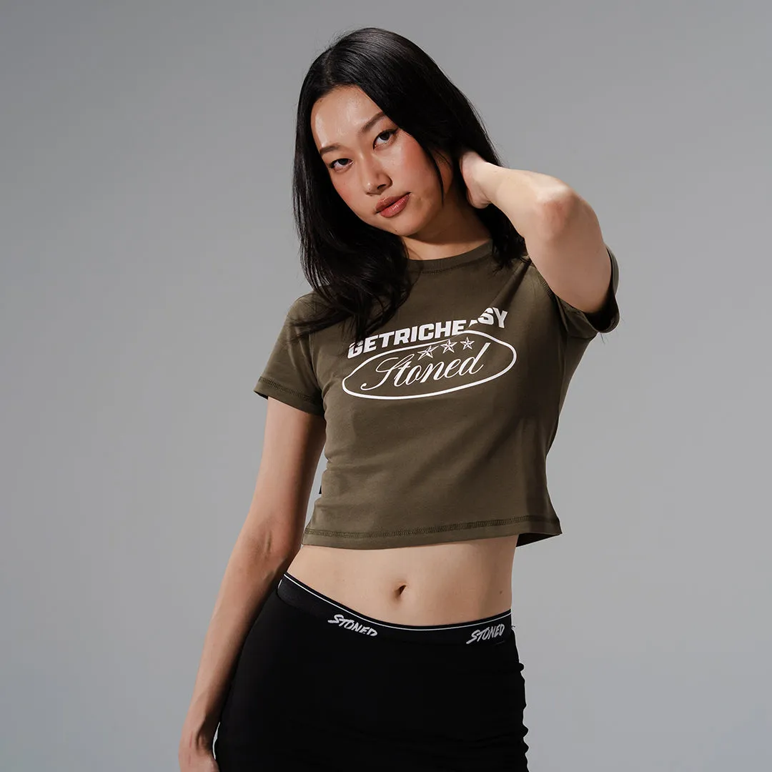 Stoned x GRE : Crop Top Olive sold by Stone & Co. product image thumbnail 2