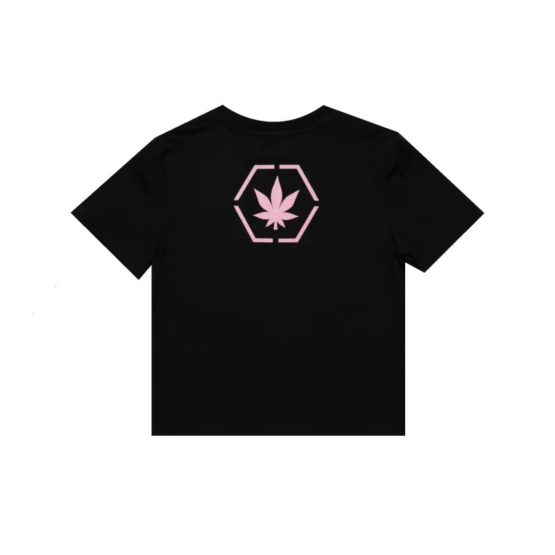 Dark Horse : Genetic Hexagon Crop Top Black made by Stone & Co.