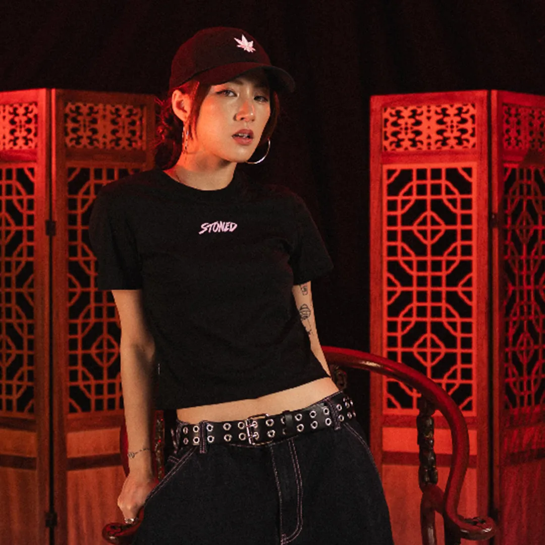 Dark Horse : Genetic Hexagon Crop Top Black sold by Stone & Co. product image thumbnail 2