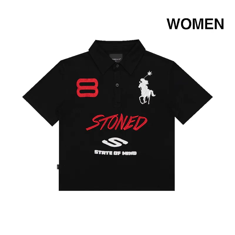 Dark Horse : Eight Women Polo Shirt Black sold by Stone & Co.