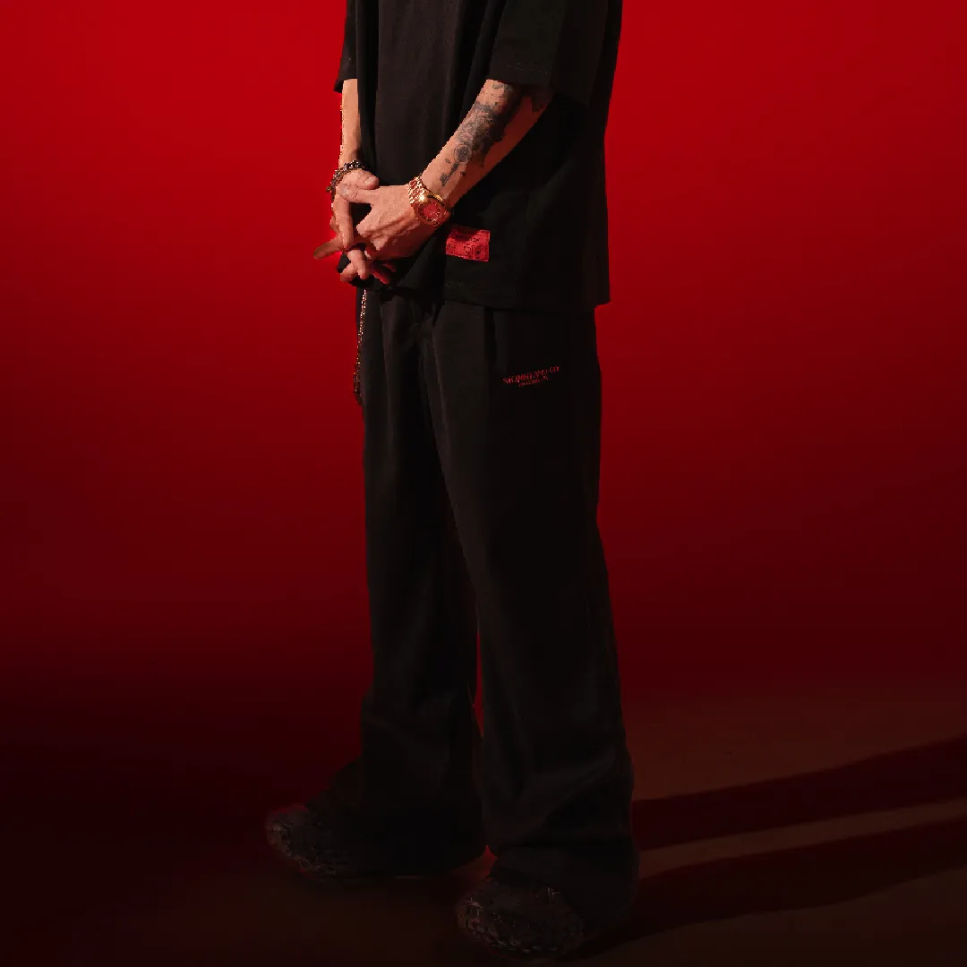 Stoned x Dickson Lim : Wide-Leg Trousers Black sold by Stone & Co. product image thumbnail 2