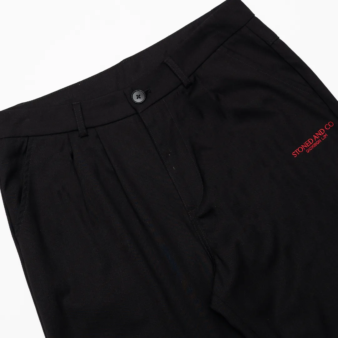 Stoned x Dickson Lim : Wide-Leg Trousers Black sold by Stone & Co. product image thumbnail 5