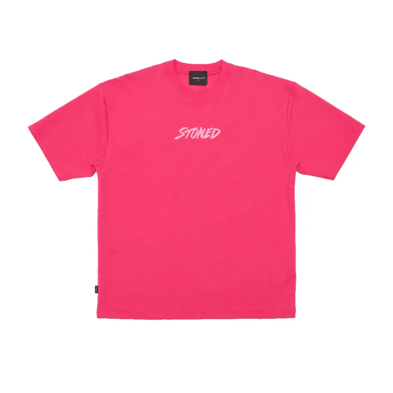 Colours : Genetic Hexagon Tee Neon Pink sold by Stone & Co.