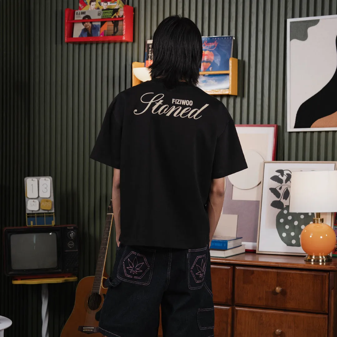 Stoned x Fiziwoo : Tshirt Black sold by Stone & Co. product image thumbnail 2