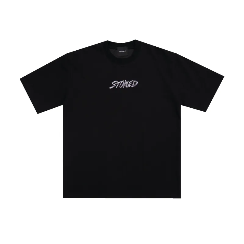 ATC : Genetic Hexagon Rhinestone Tee Black made by Stone & Co.