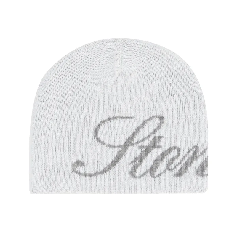 ATC : Cursive Beanie White made by Stone & Co.