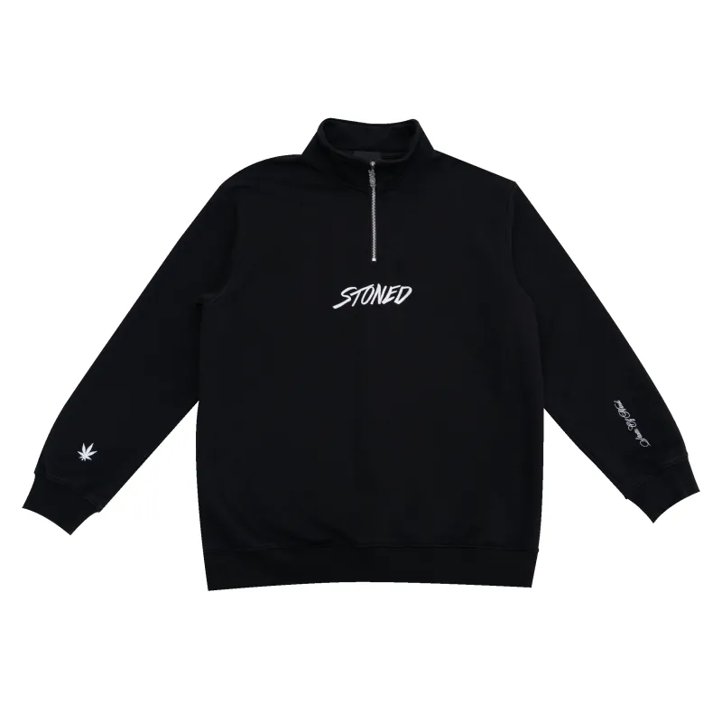 ATC : Half Zipper Sweatshirt black made by Stone & Co.