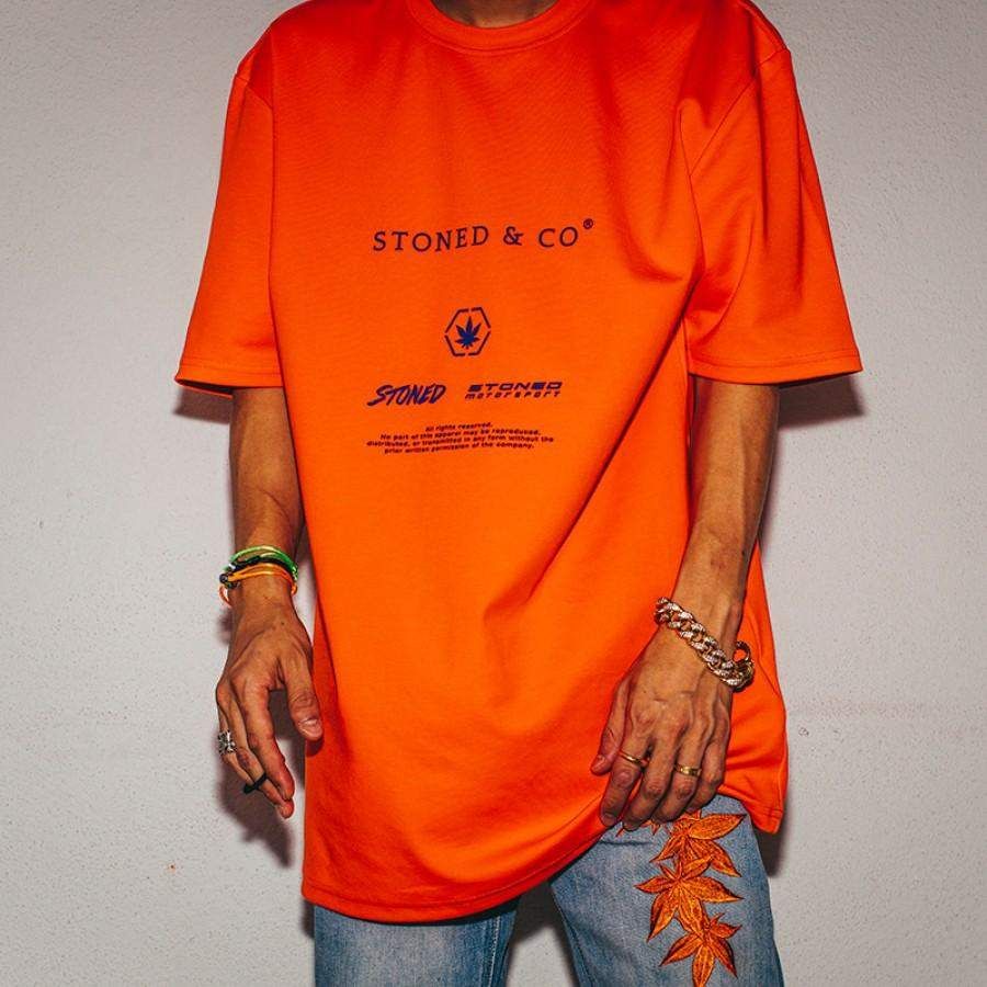 STONED & CO. GROUP T-SHIRT NEON ORANGE sold by Stone & Co. product image thumbnail 4