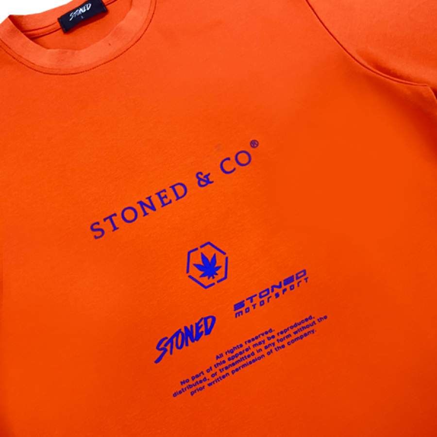 STONED & CO. GROUP T-SHIRT NEON ORANGE sold by Stone & Co. product image thumbnail 3
