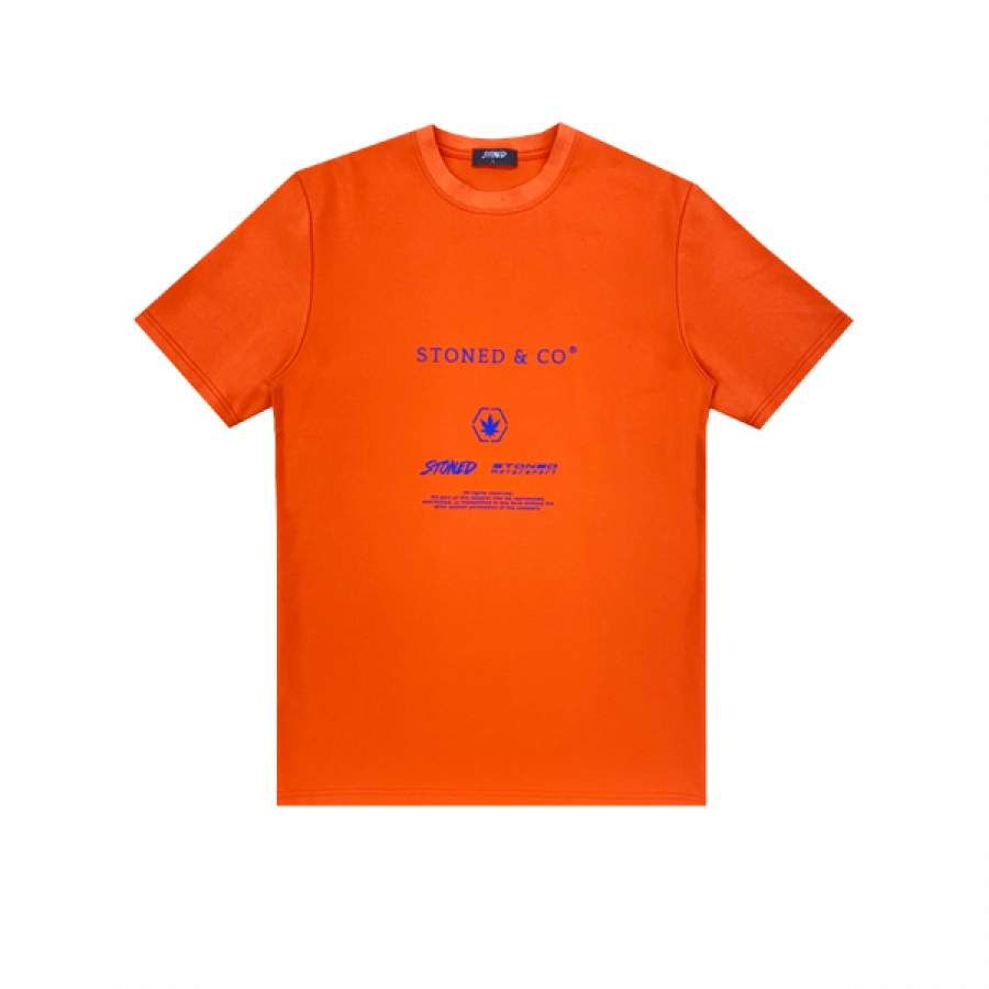 STONED & CO. GROUP T-SHIRT NEON ORANGE sold by Stone & Co.