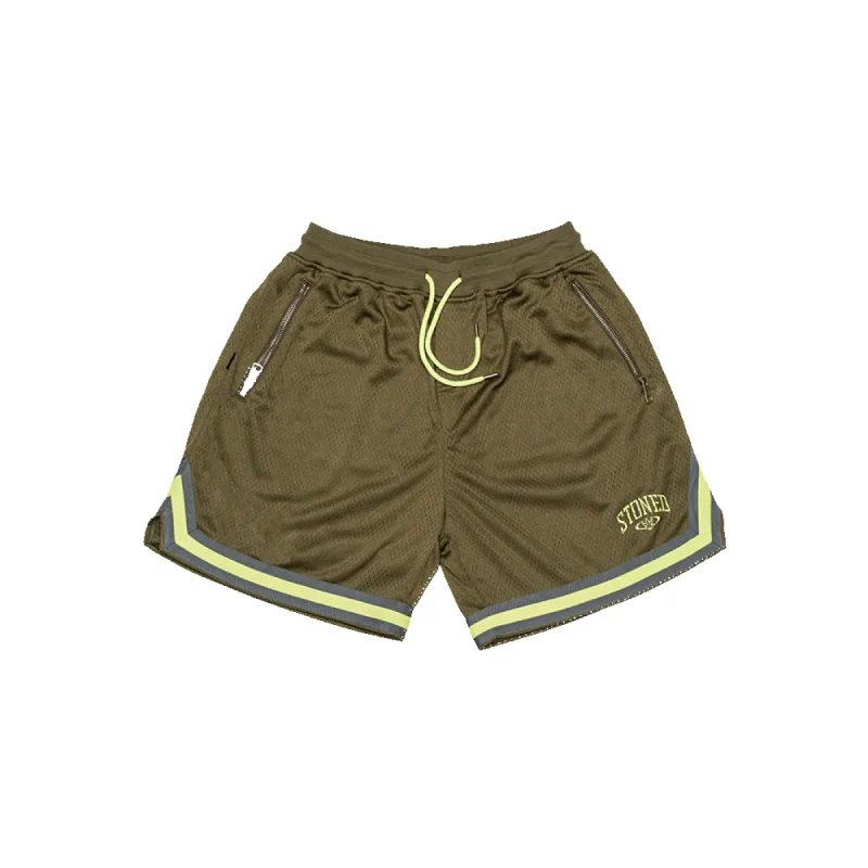 Stoned Universe : Basketball Shorts Green sold by Stone & Co.