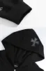 Unknown : Black Rhinestoned Cross Zip Hoodie sold by Stone & Co.