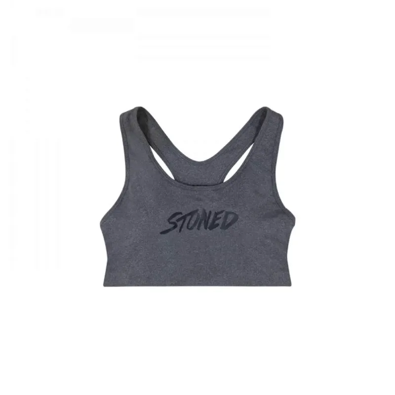 STONED GENETIC CHROME WOMEN SPORTS BRA GREY sold by Stone & Co.
