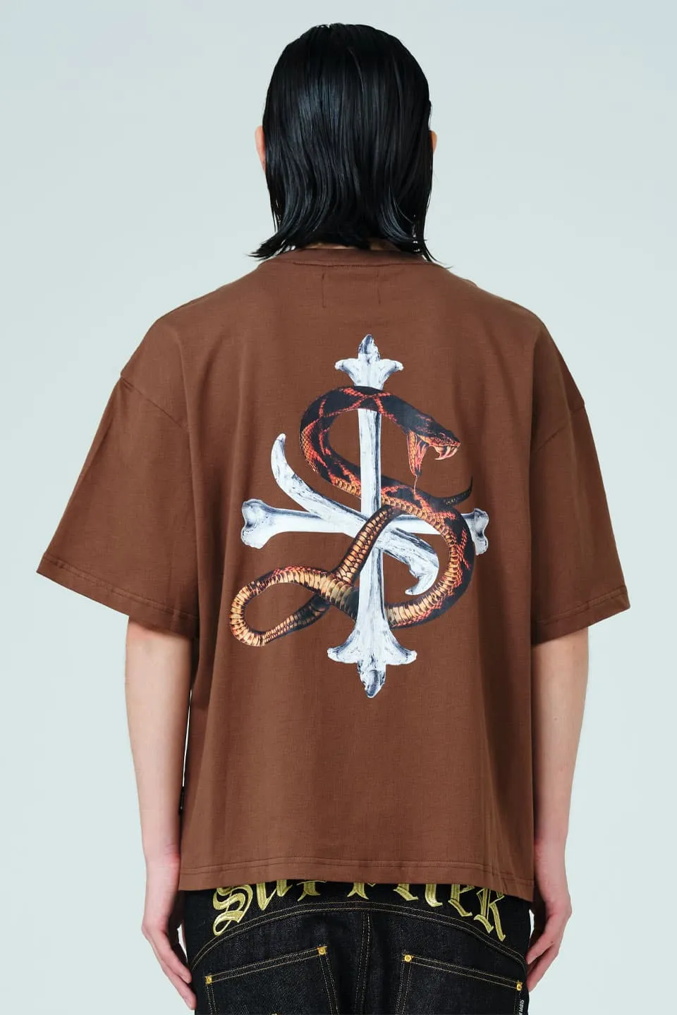 Supplier : Snake Cross Tee Brown sold by Stone & Co. product image thumbnail 4