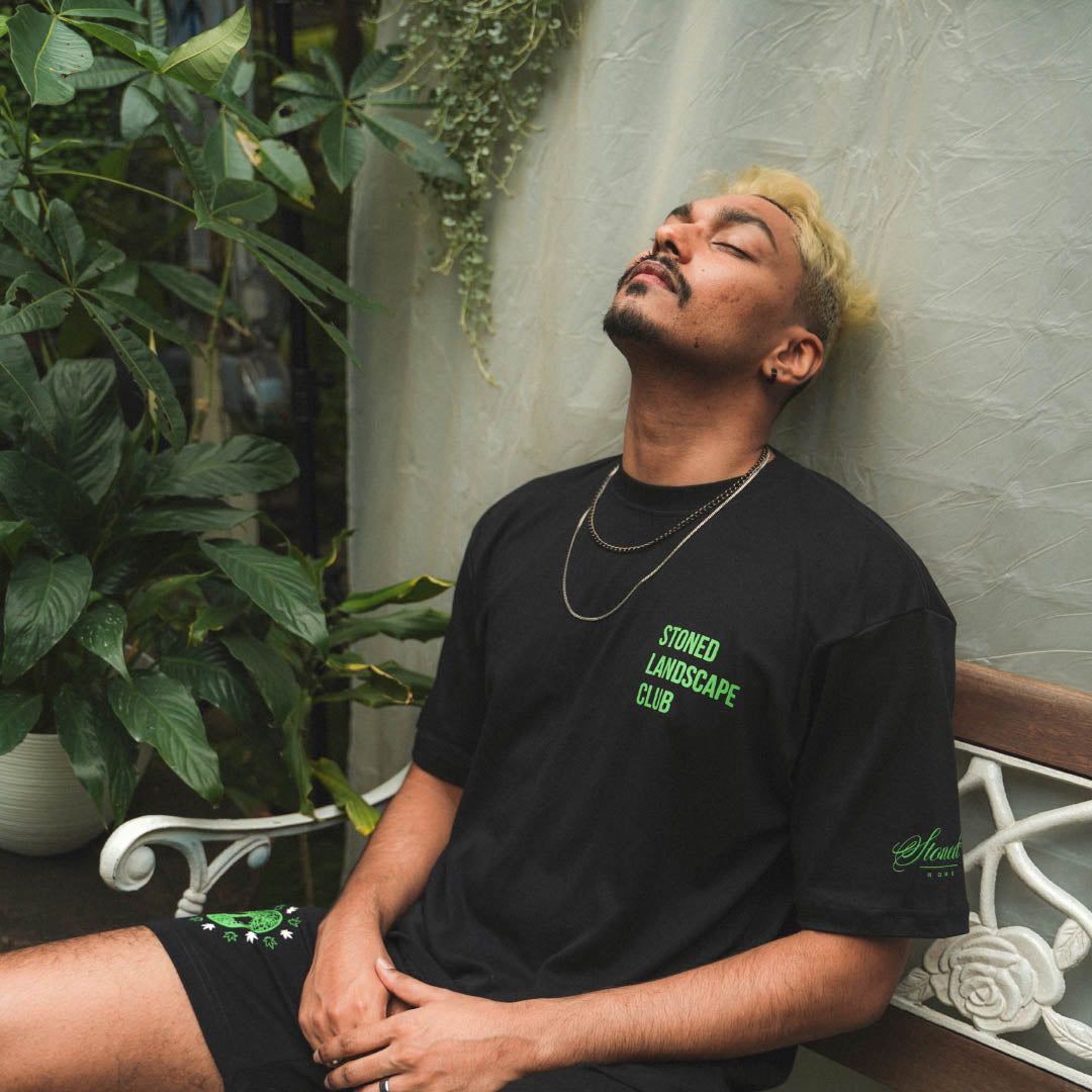 Stoned : Landscape Club Nexus T-Shirt Black sold by Stone & Co. product image thumbnail 5