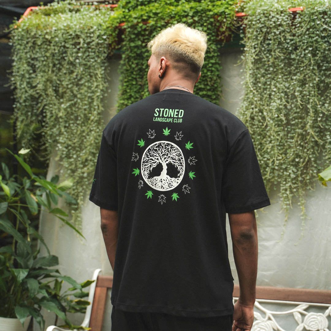 Stoned : Landscape Club Nexus T-Shirt Black sold by Stone & Co. product image thumbnail 4