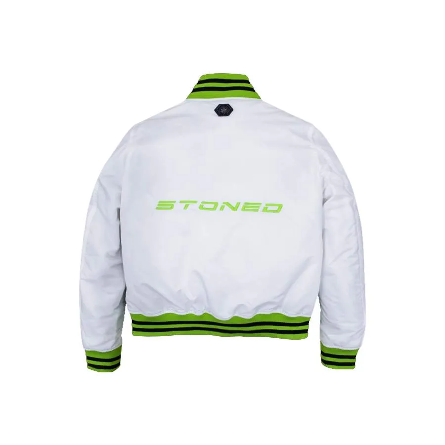 MOTORSPORT BOMBER JACKET WHITE sold by Stone & Co. product image thumbnail 2