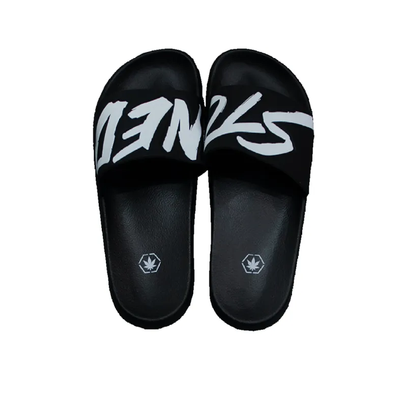WBB : Logo Sandals Black sold by Stone & Co.