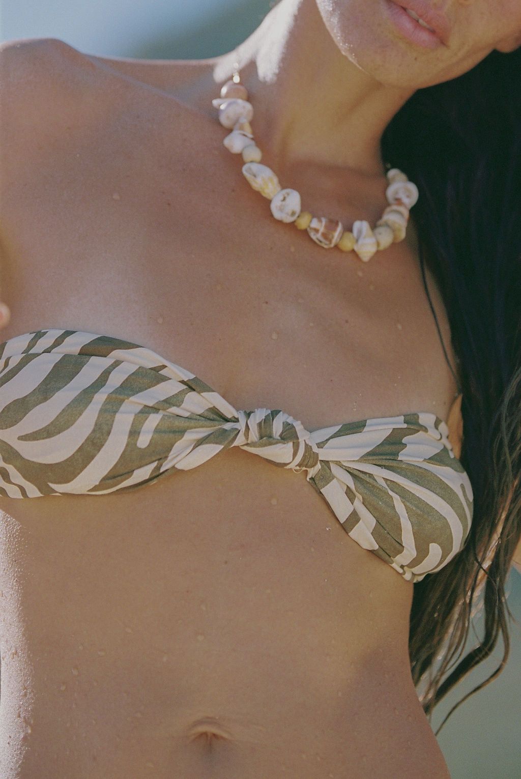 Lele Bikini Top - Earth Zebra Print sold by Stone Fox Swim product image thumbnail 2