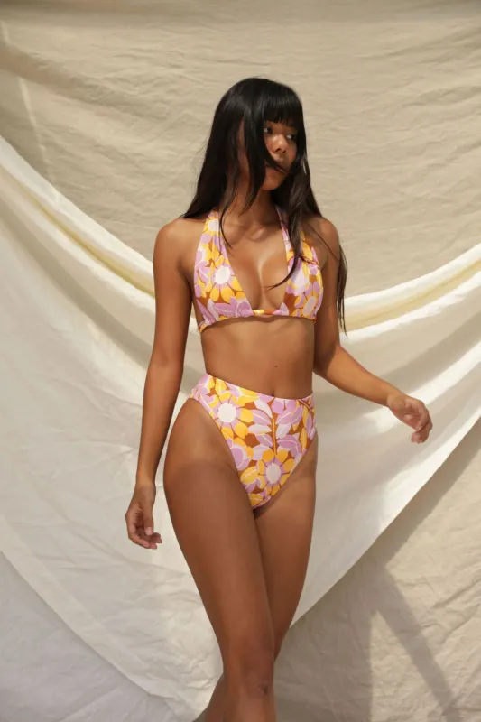Rico Bikini Top - Retro Bloom Print sold by Stone Fox Swim