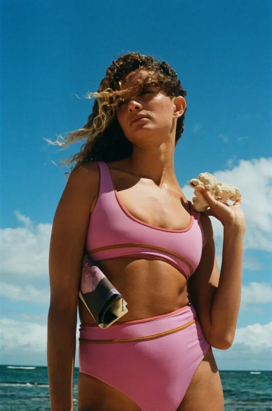 Dhalia Bikini Top - Vintage Color Block sold by Stone Fox Swim