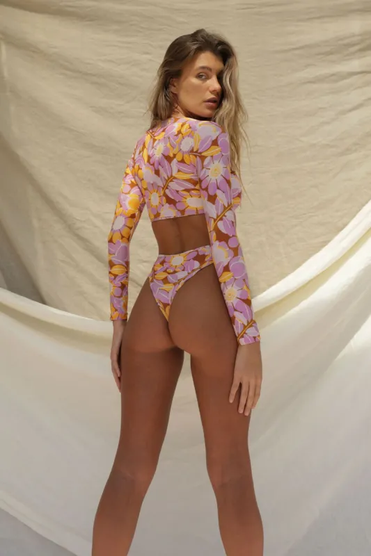 Roca Bikini Bottom - Retro Bloom Print sold by Stone Fox Swim