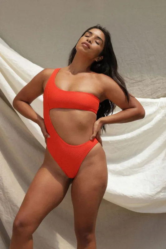 Cypress One Piece Swimsuit  - Spice Pique sold by Stone Fox Swim