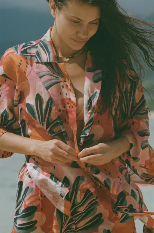 Zenni Linen Shirt - Siesta sold by Stone Fox Swim