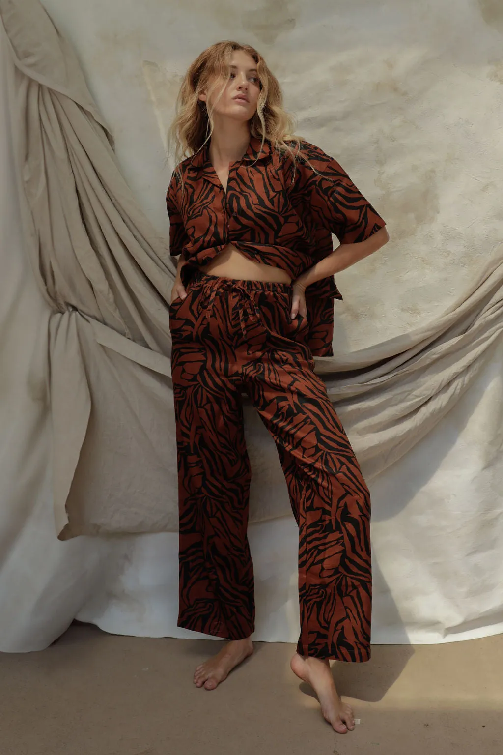 Gita Linen Pant - Bengal sold by Stone Fox Swim