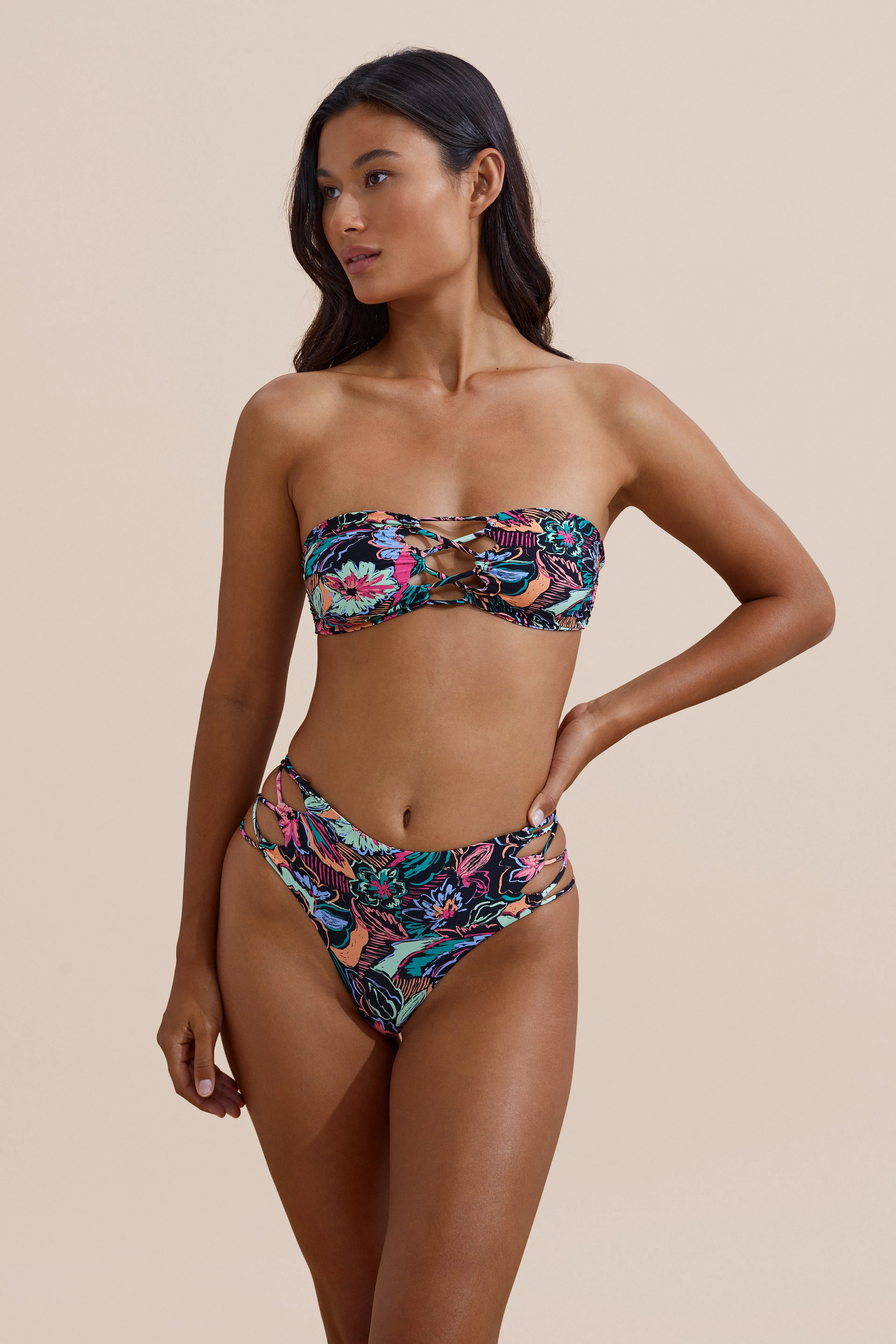 Theo Bikini Bottom - Tropical Sketch sold by Stone Fox Swim product image thumbnail 4